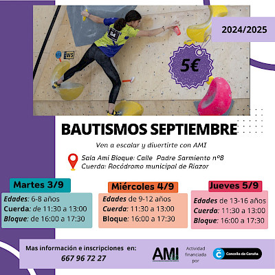 BAUTISMOS ESCALADA SEPTIEMBRE