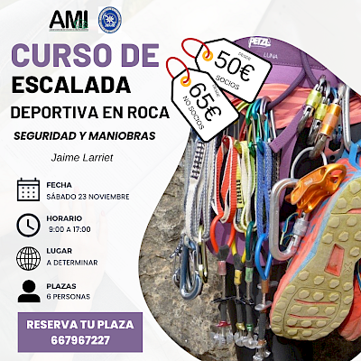 CURSO DE ESCALADA DEPORTIVA EN ROCA